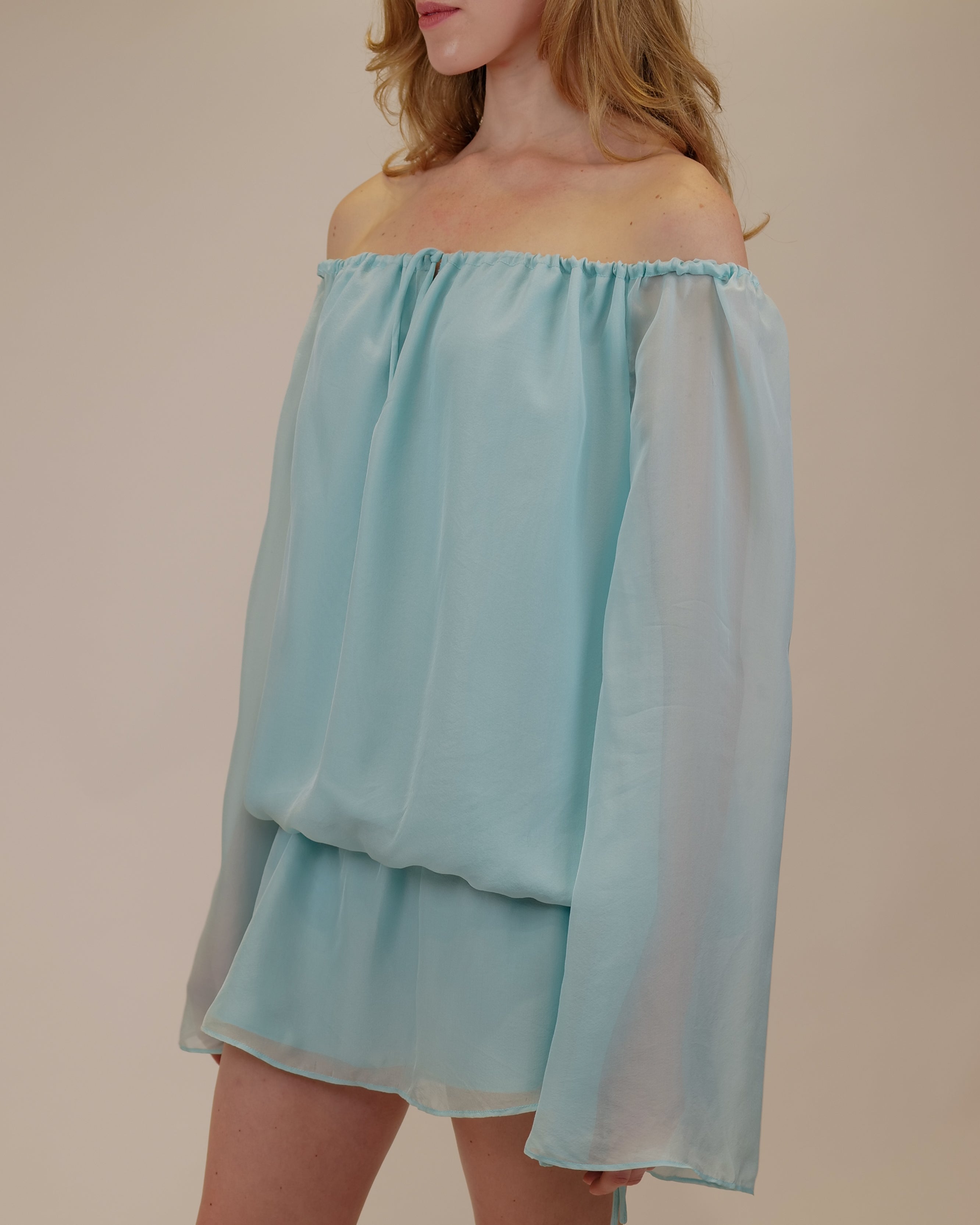 Elina Chiffon Mini Dress – Azeeza