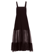 Bellevue Cotton Voile/Chiffon Midi Dress