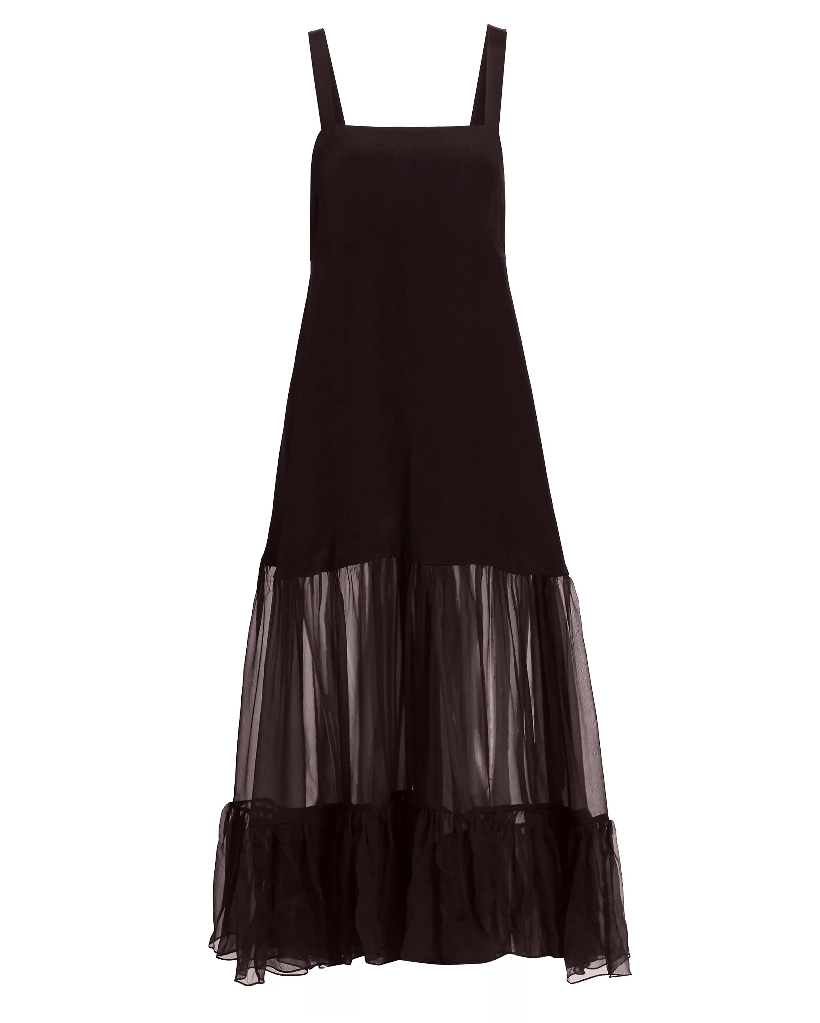 Bellevue Cotton Voile/Chiffon Midi Dress