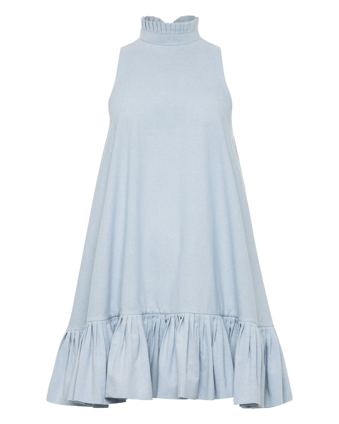 AZEEZA Anya chambray minidress - Blue
