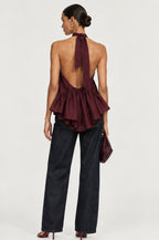 Winston Poplin Top - Wine