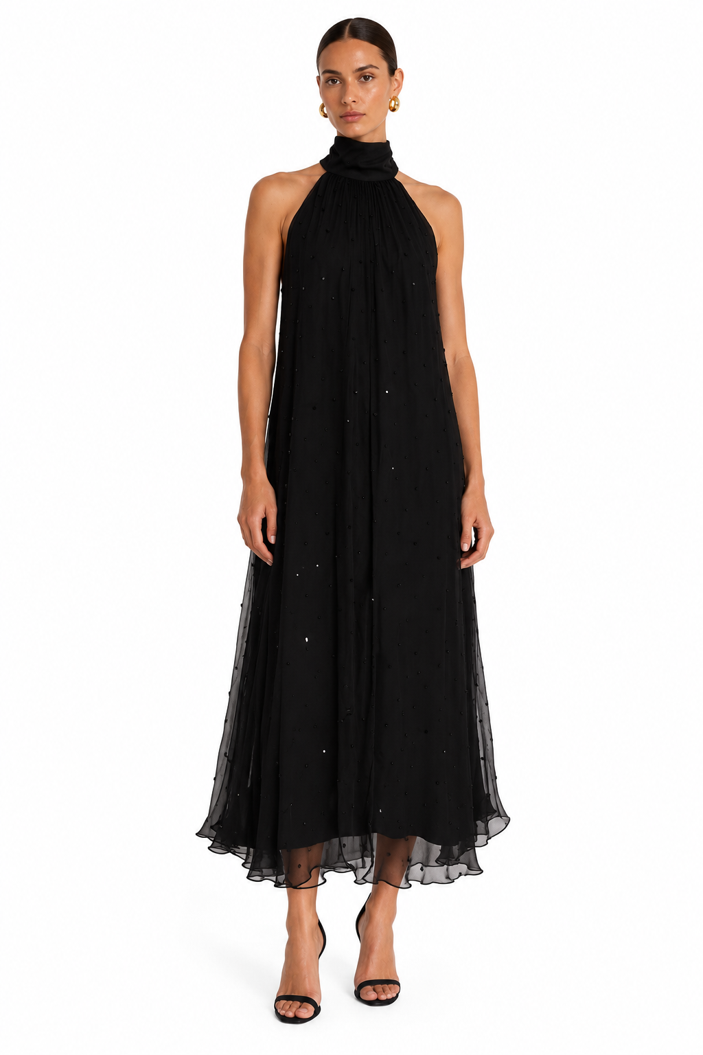 Atwood Embellished Chiffon Midi Dress