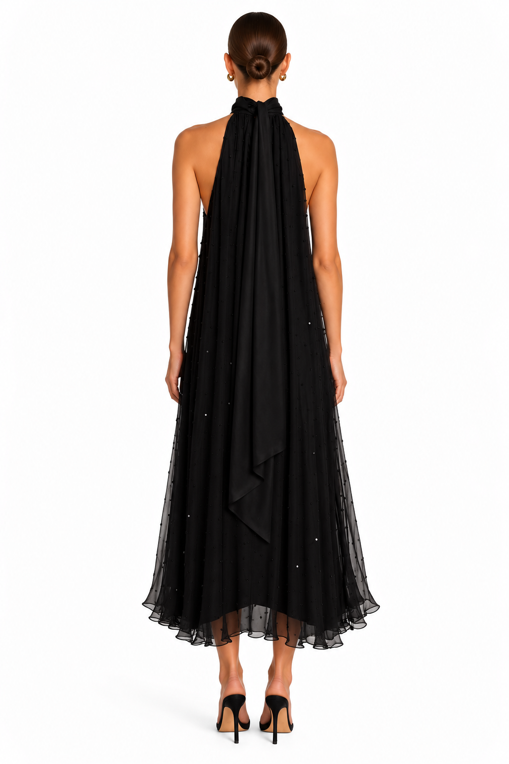 Atwood Embellished Chiffon Midi Dress
