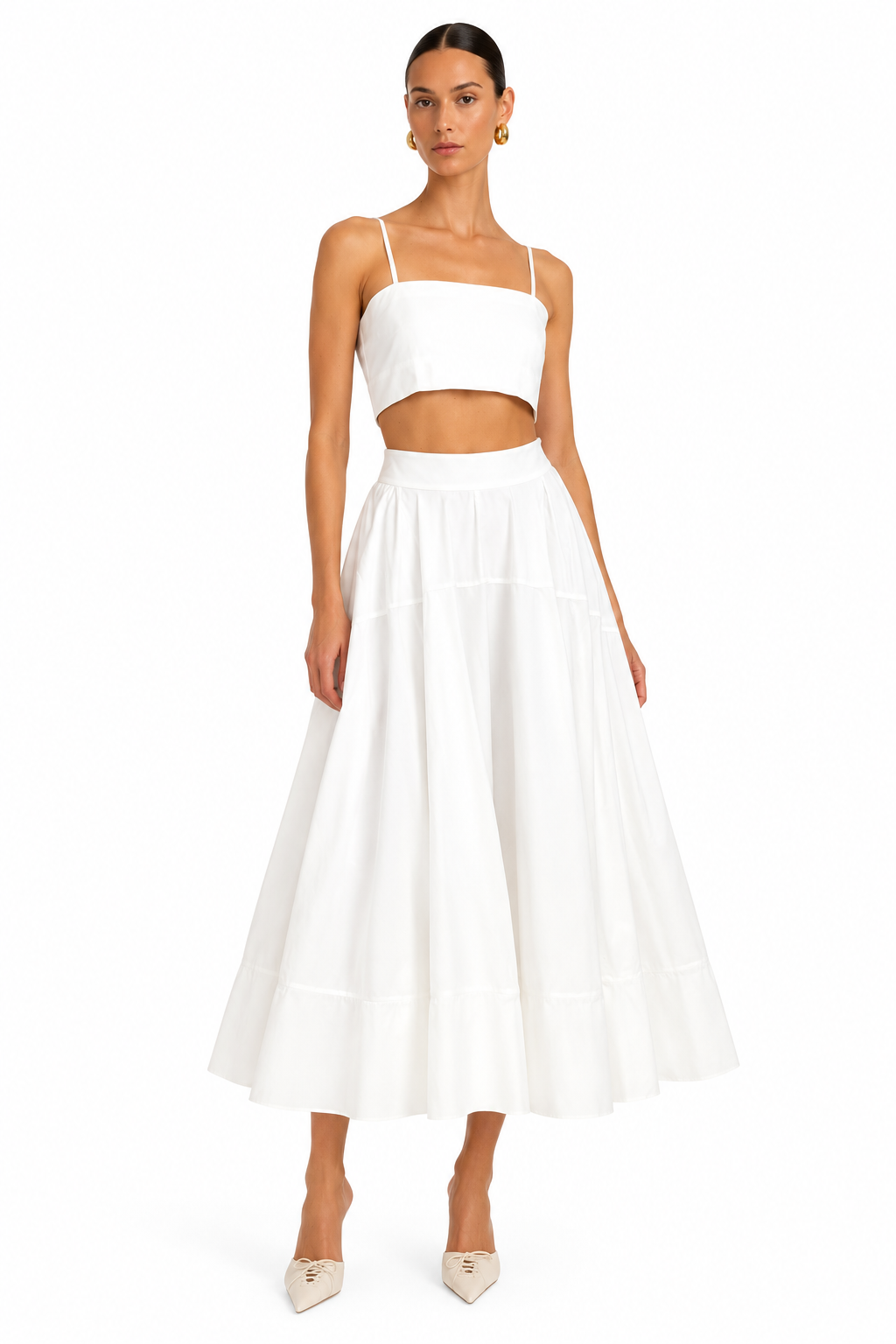 Avani Poplin Midi Skirt