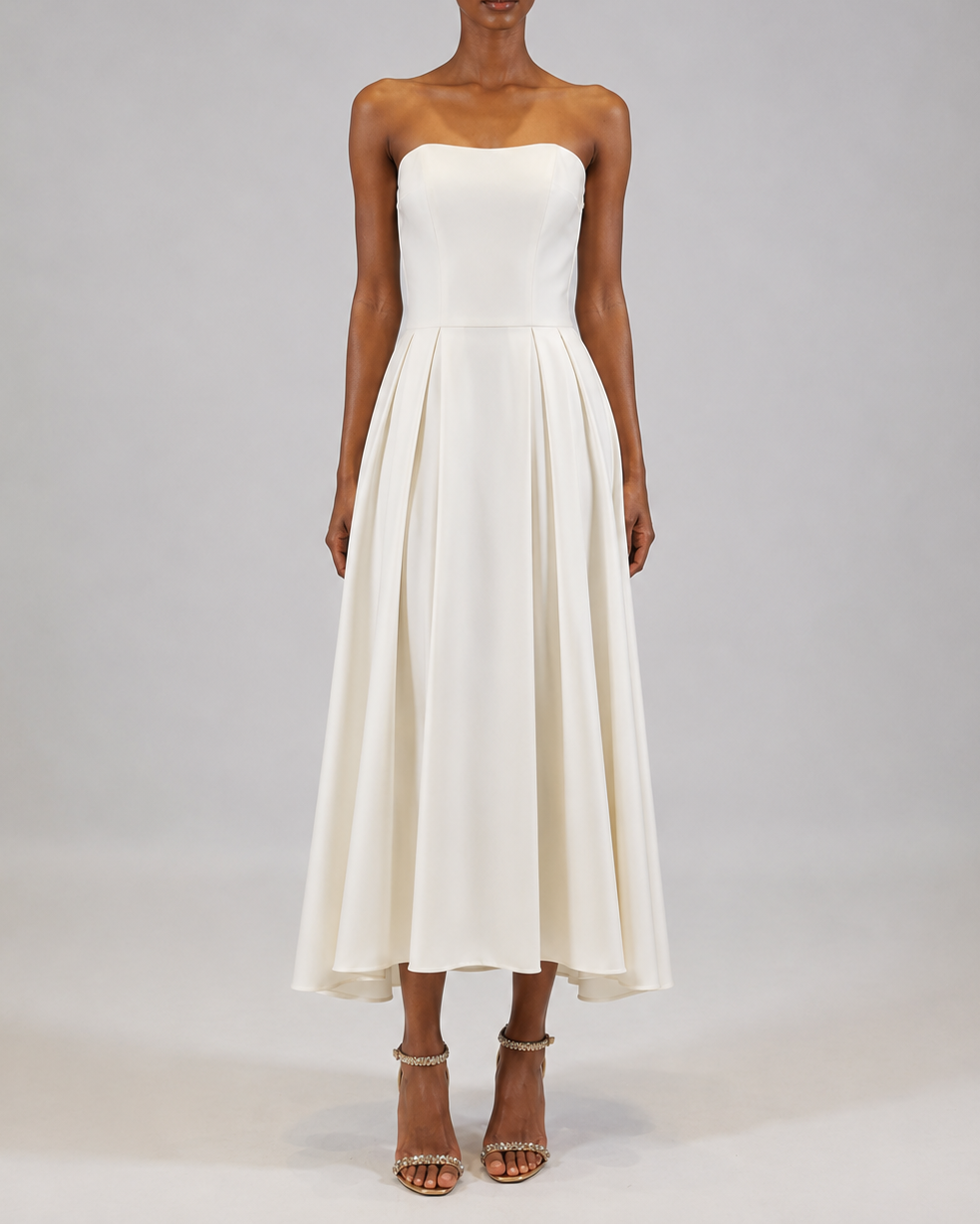 Ezra Satin Midi Dress