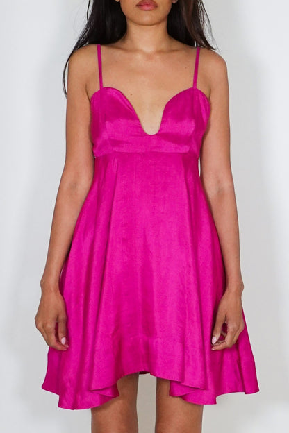 Alta Raw Silk Mini Dress