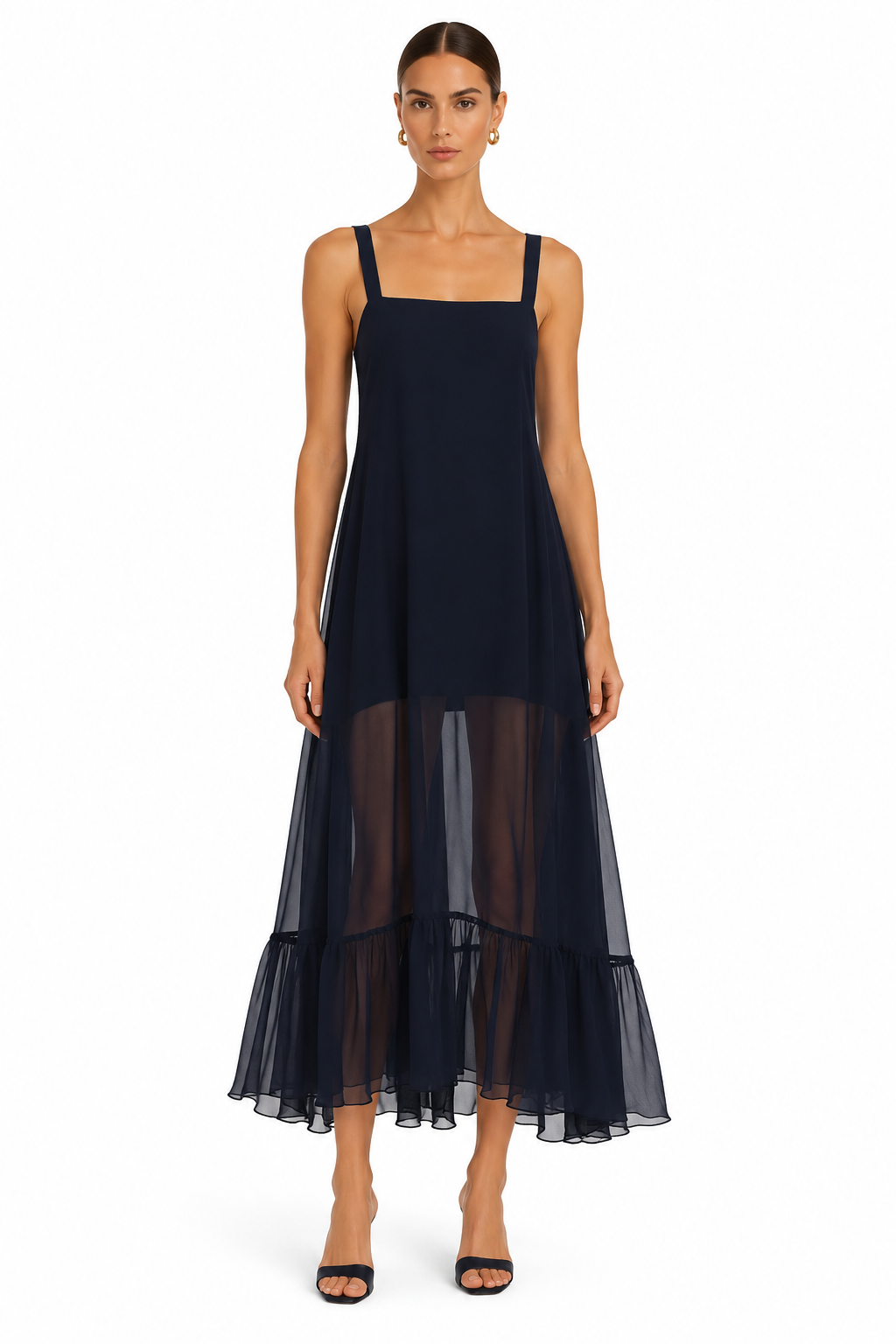 Bellevue Crepe de Chine Midi Dress