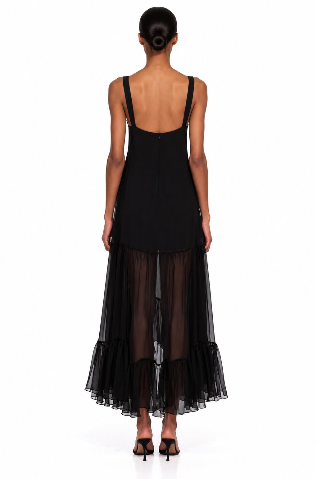 Bellevue Cotton Voile/Chiffon Midi Dress