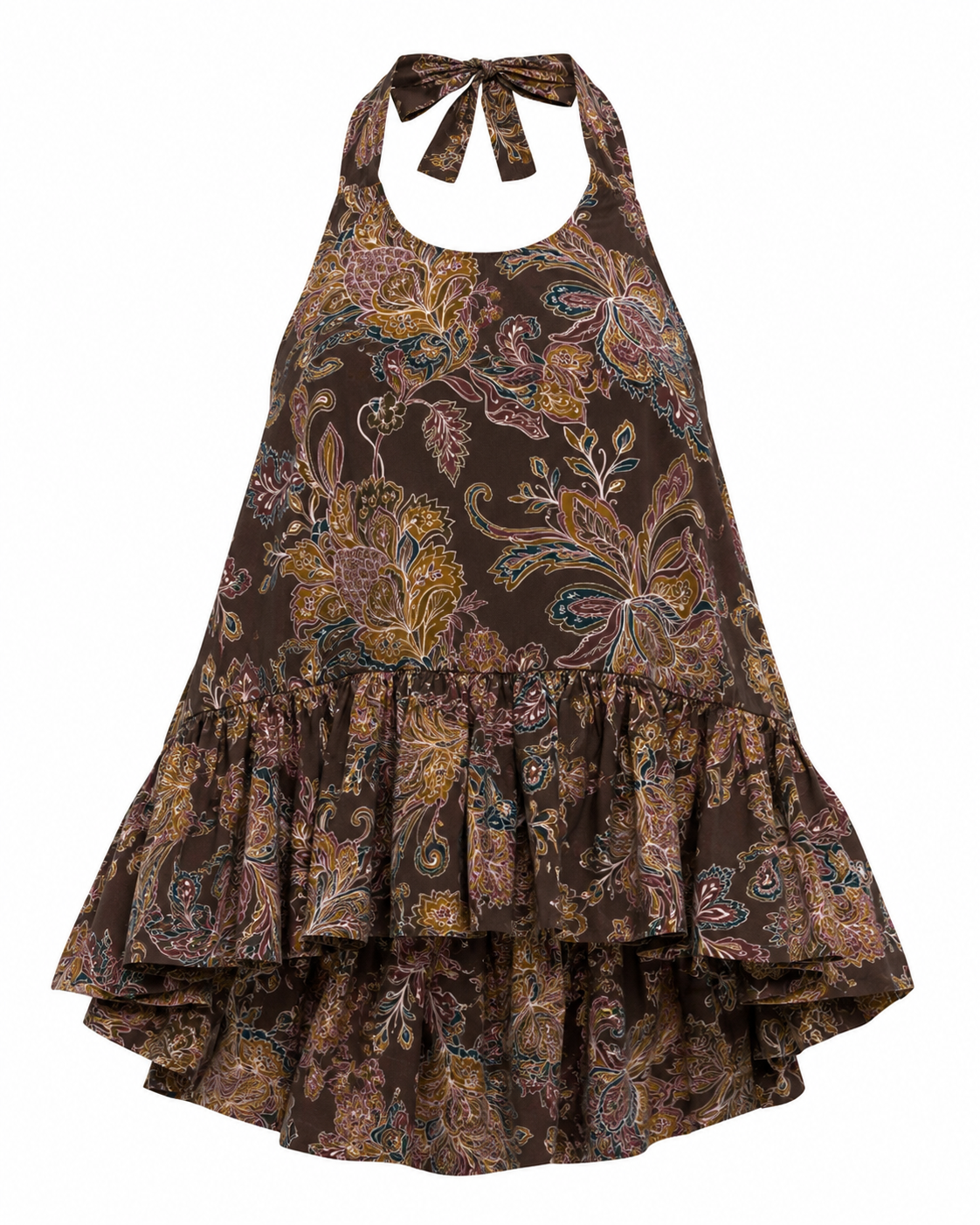 Winston Chocolate Paisley Top