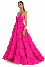 Kitty Duppioni Gown - Ultra Pink