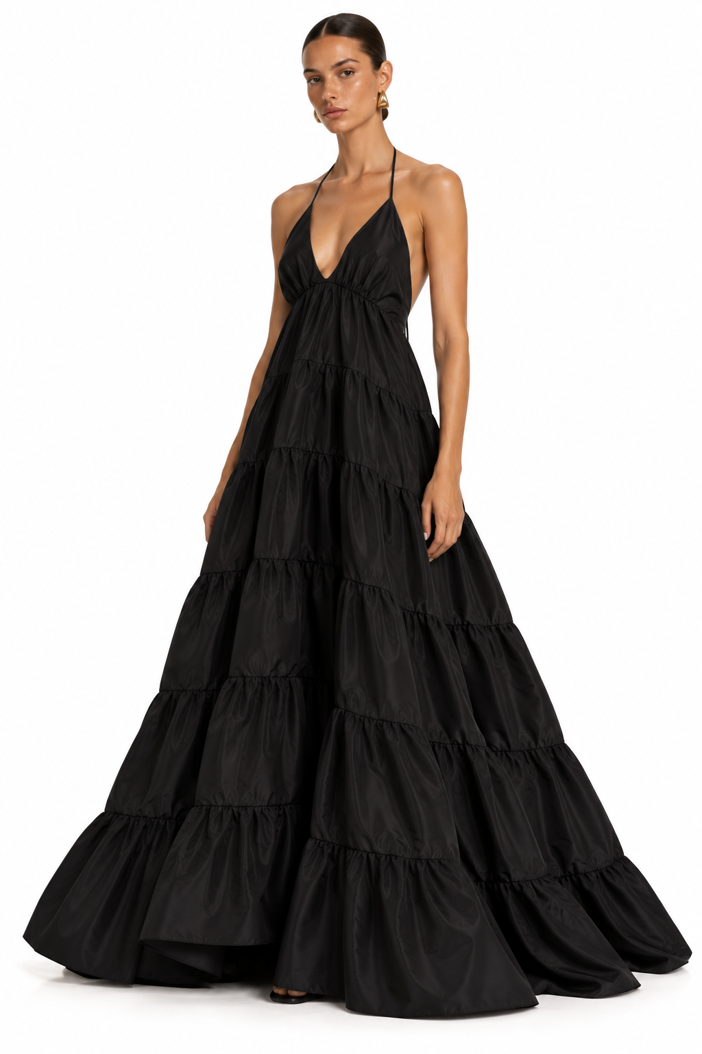 Kitty Duppioni Gown - Black