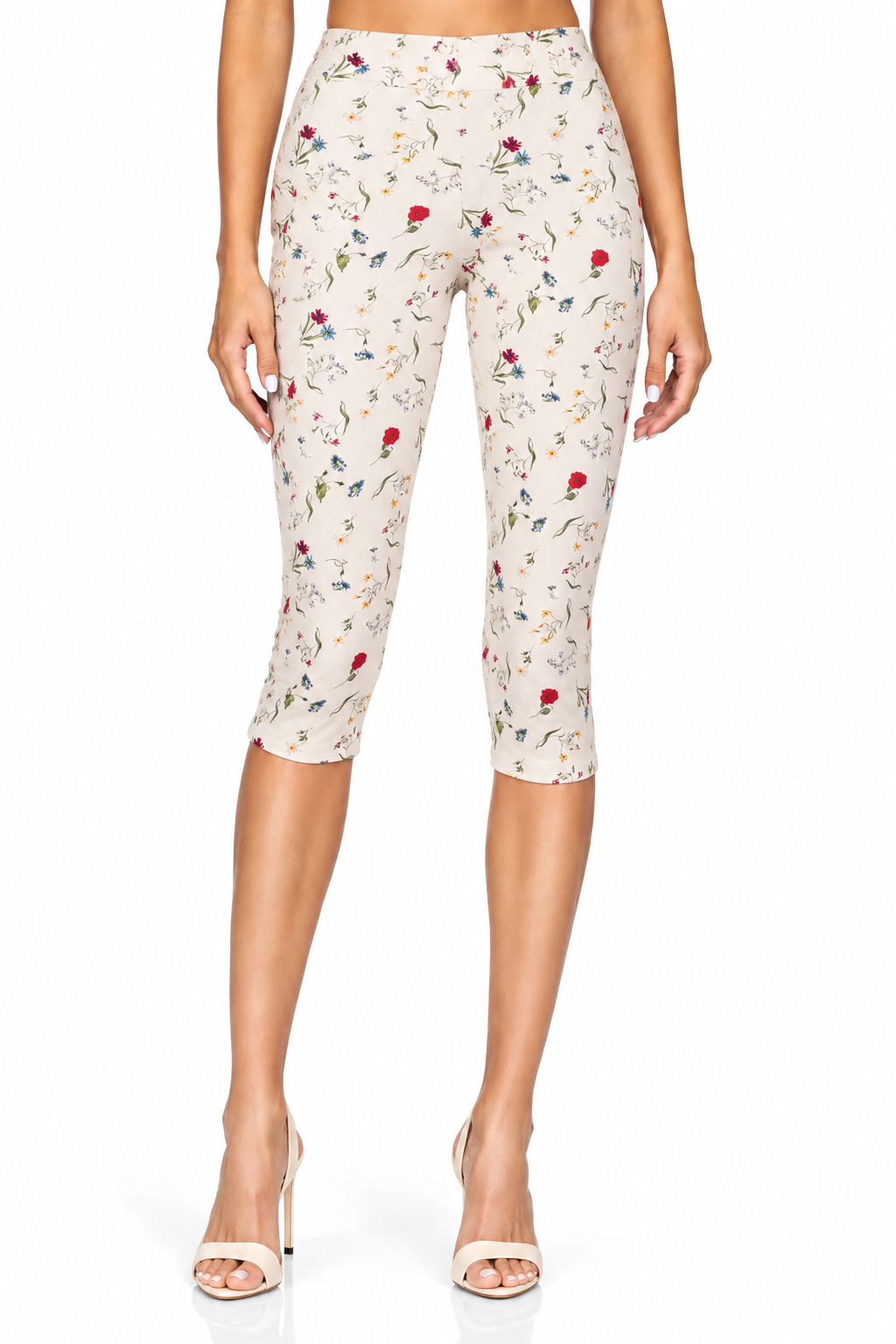 Shreya Multi Floral Poplin Capri