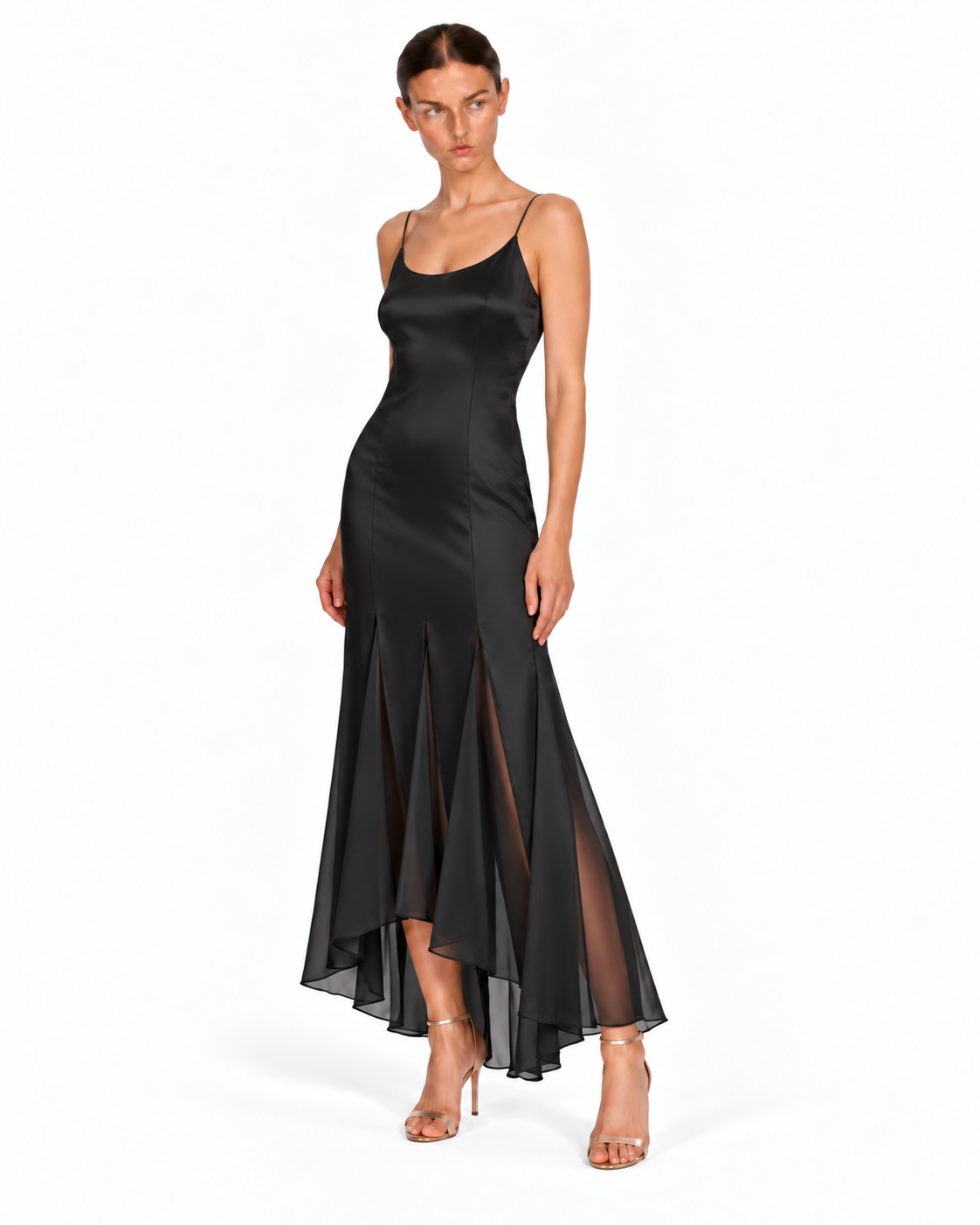 Kaida Charmeuse Chiffon Midi
