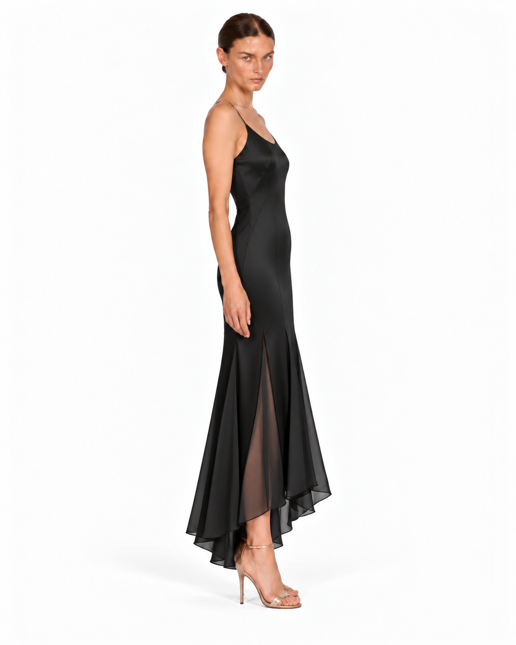 Kaida Charmeuse Chiffon Midi