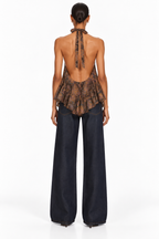 Winston Chocolate Paisley Top