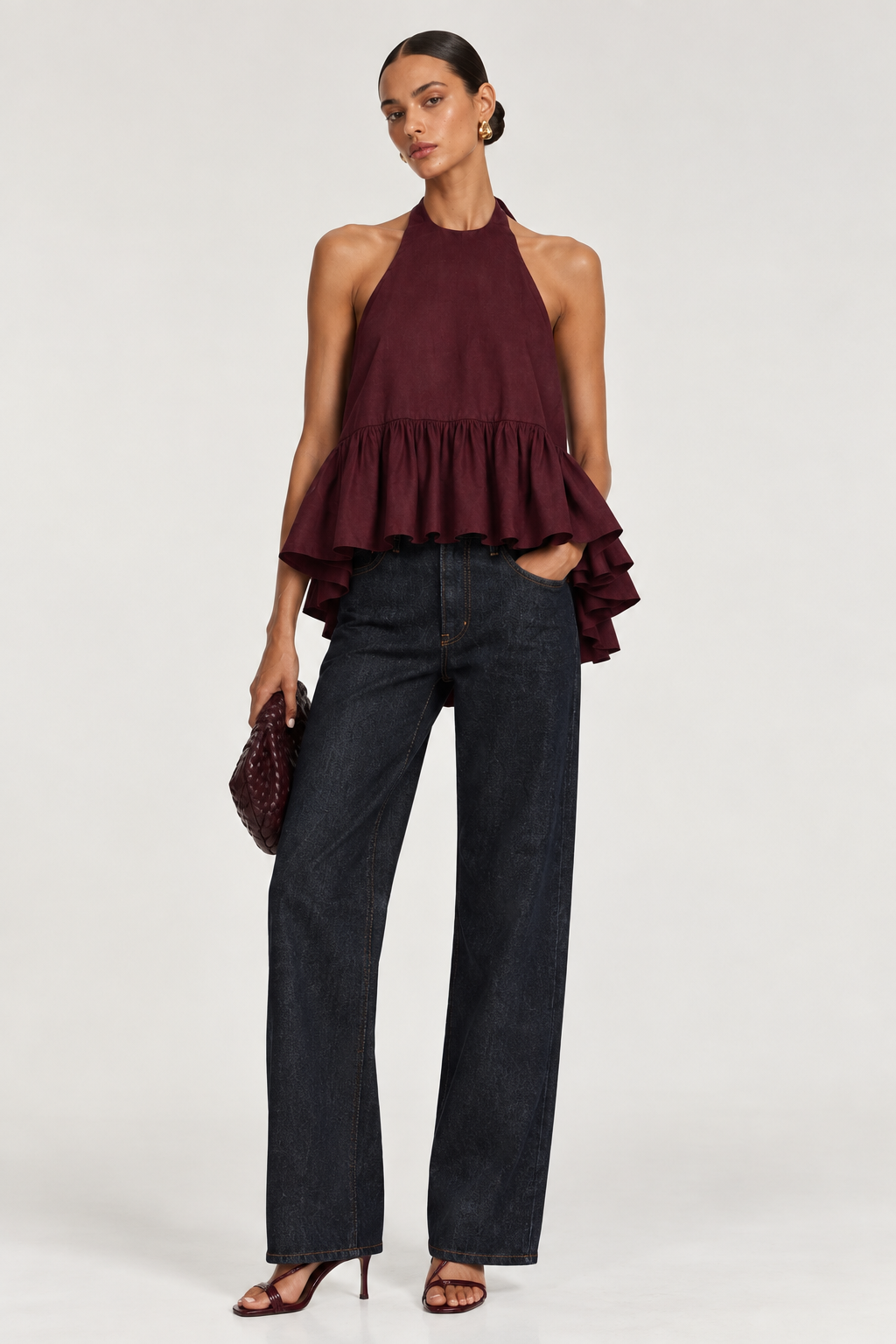 Winston Poplin Top - Wine