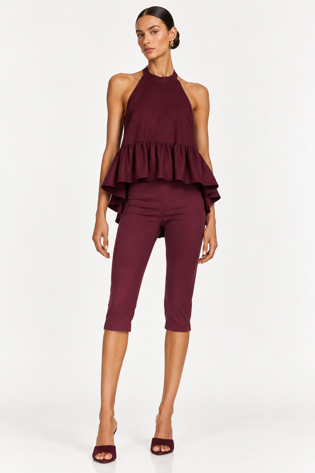 Winston Poplin Top - Wine