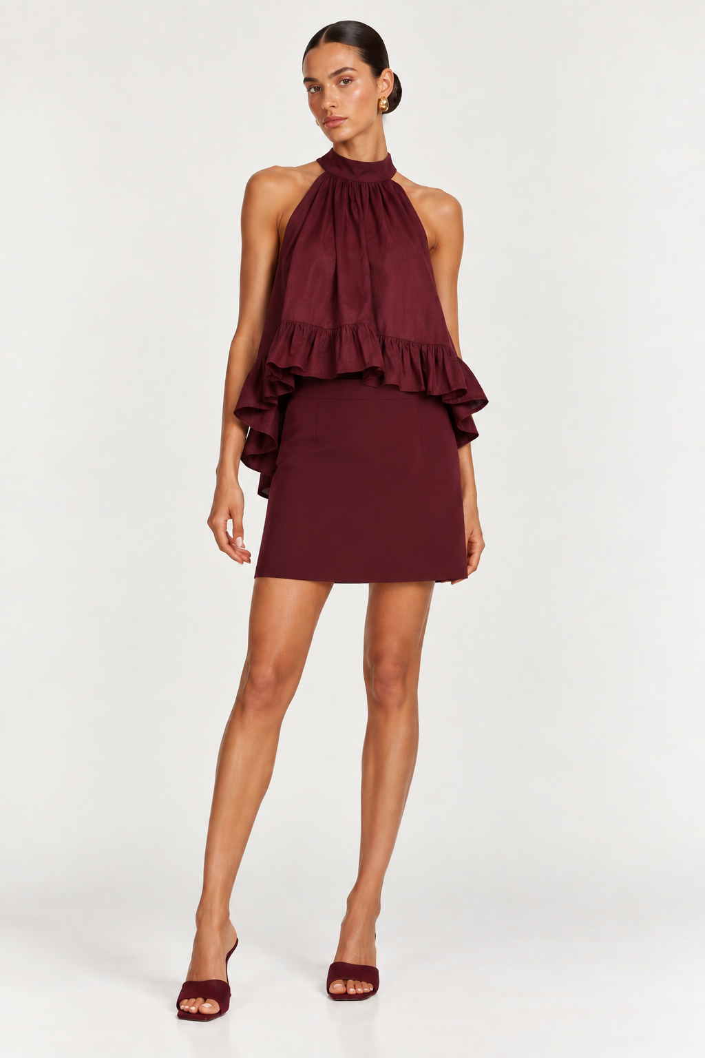 Winston Poplin Top - Wine