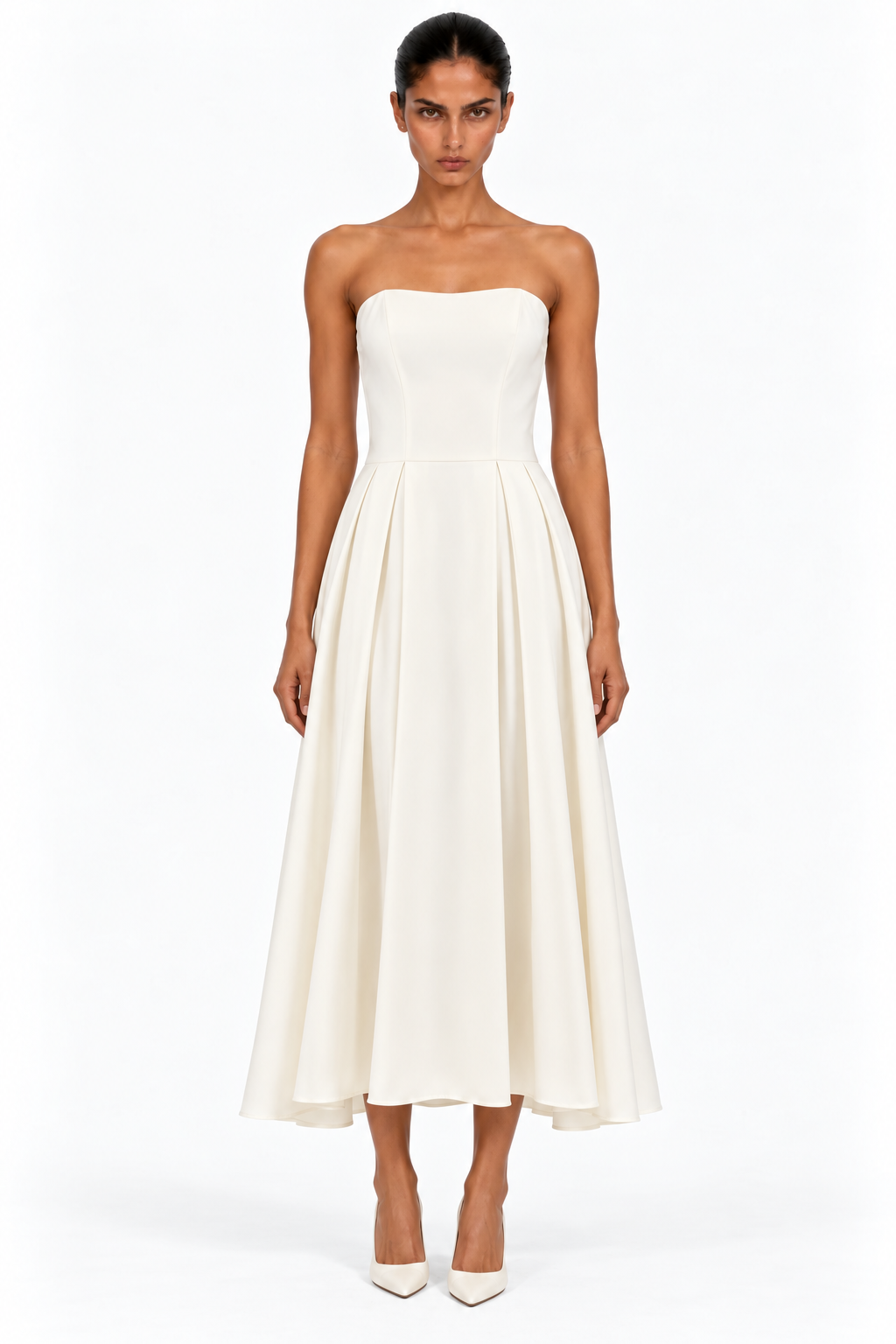 Ezra Satin Midi Dress