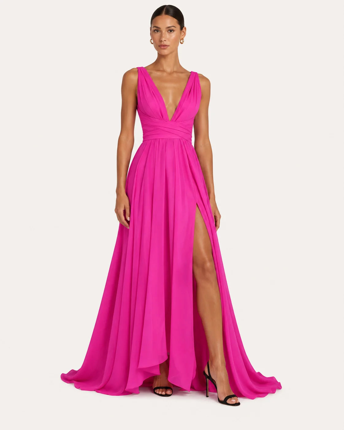 Cirrus Charmeuse Gown Magenta