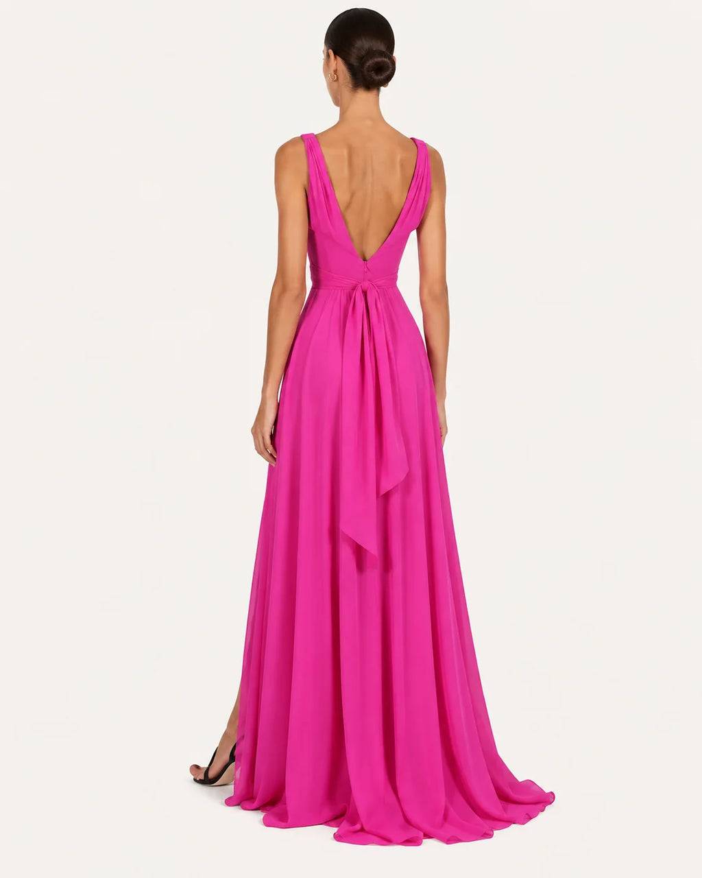 Cirrus Charmeuse Gown Magenta
