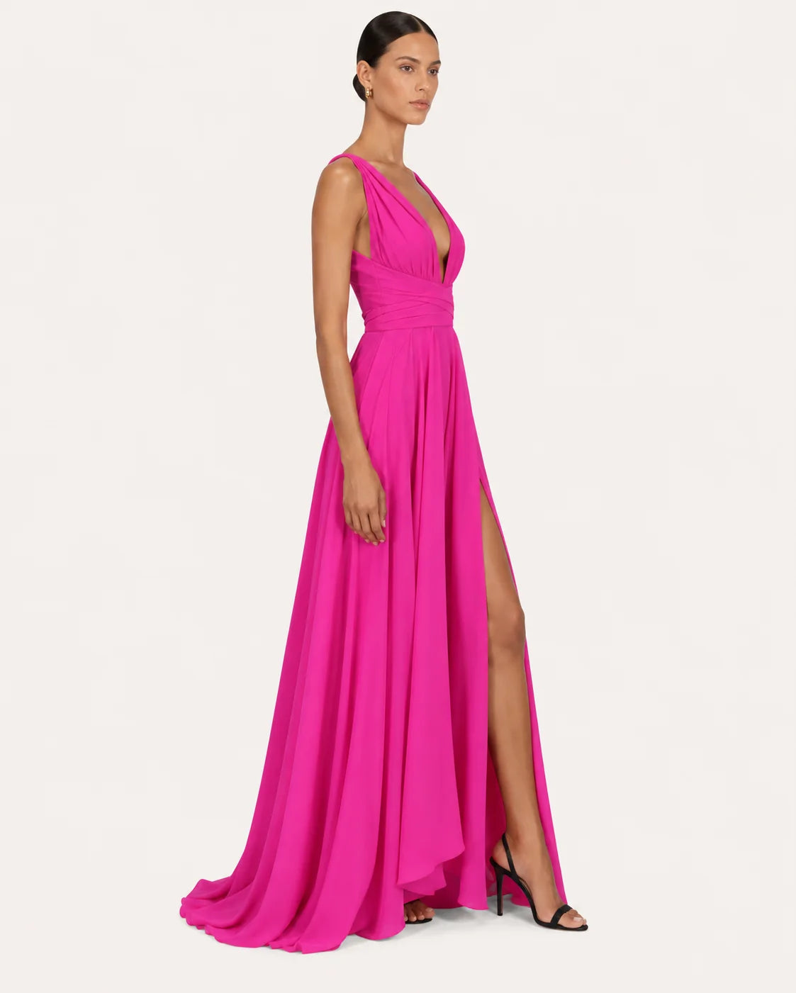 Cirrus Charmeuse Gown Magenta