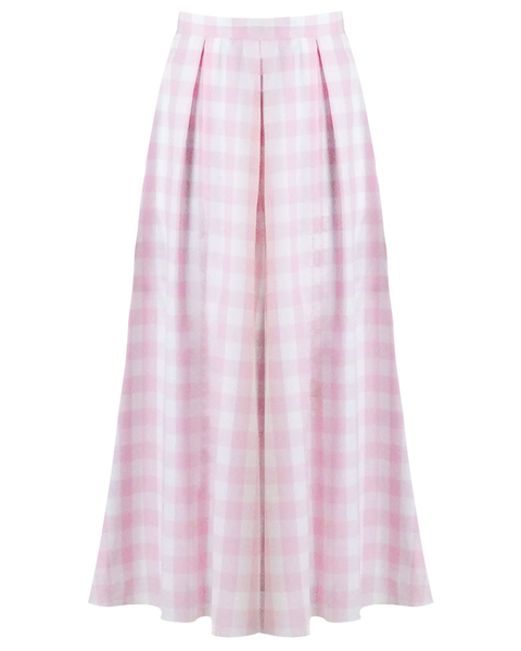 Sheridan Gingham Midi Skirt – Azeeza