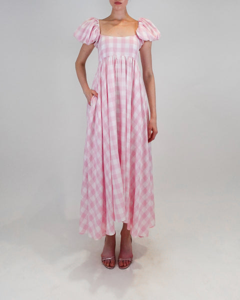 Rory Gingham Midi Dress – Azeeza