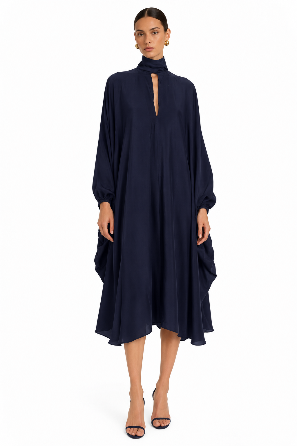Emlyn Raw Silk Midi Dress