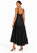 Griffon Raw Silk Midi Dress