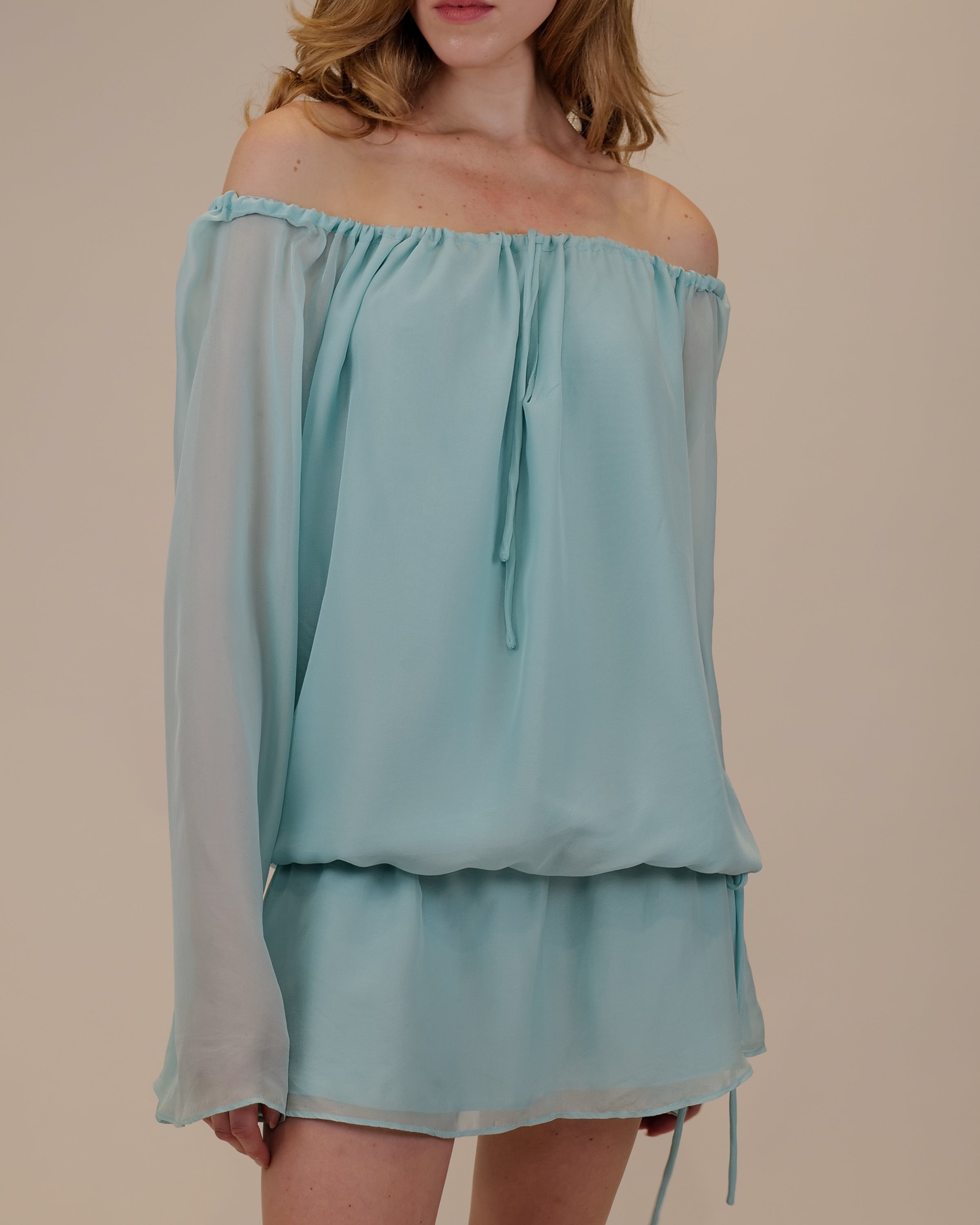 azeeza blue dress Azeeza Women's Arden Raw Silk Minidress - Sapphire main image 0