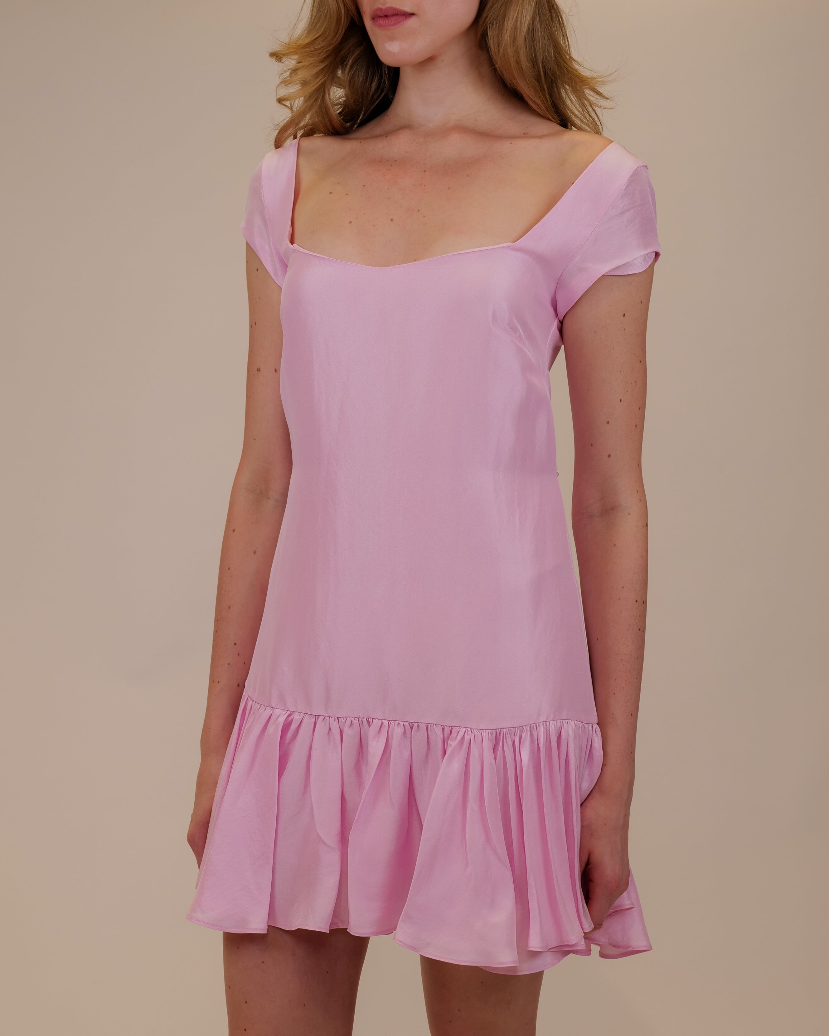 azeeza pink dress Saunder Charmeuse Gown