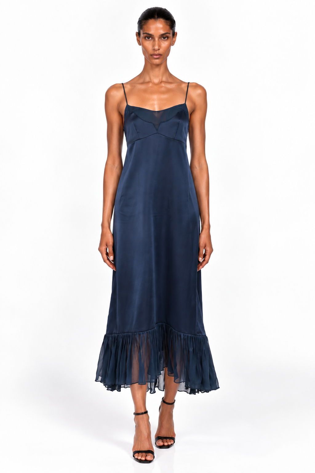 Layla Satin/Chiffon Gown