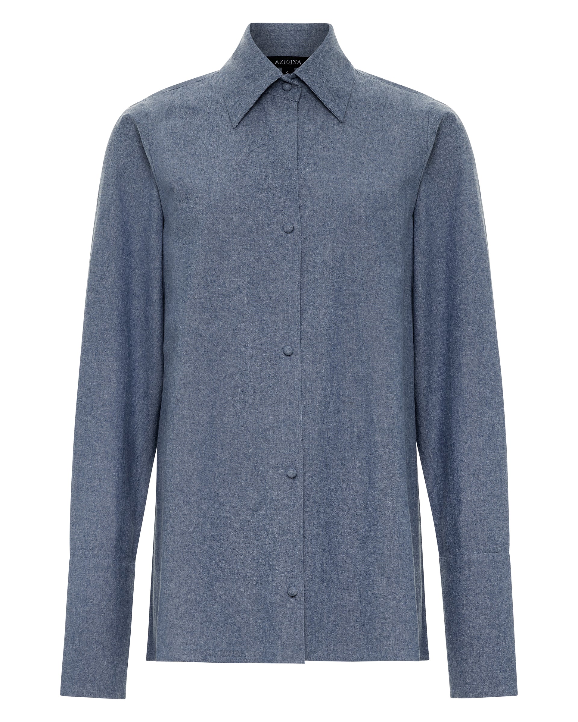 Azeeza Kareena Chambray Mini Shirt Dress