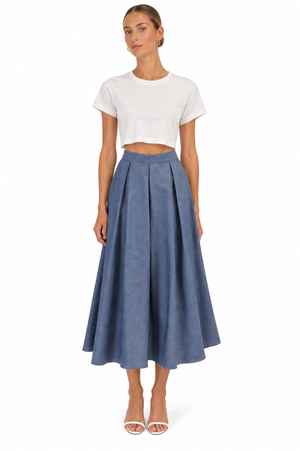 Sheridan Chambray Midi Skirt