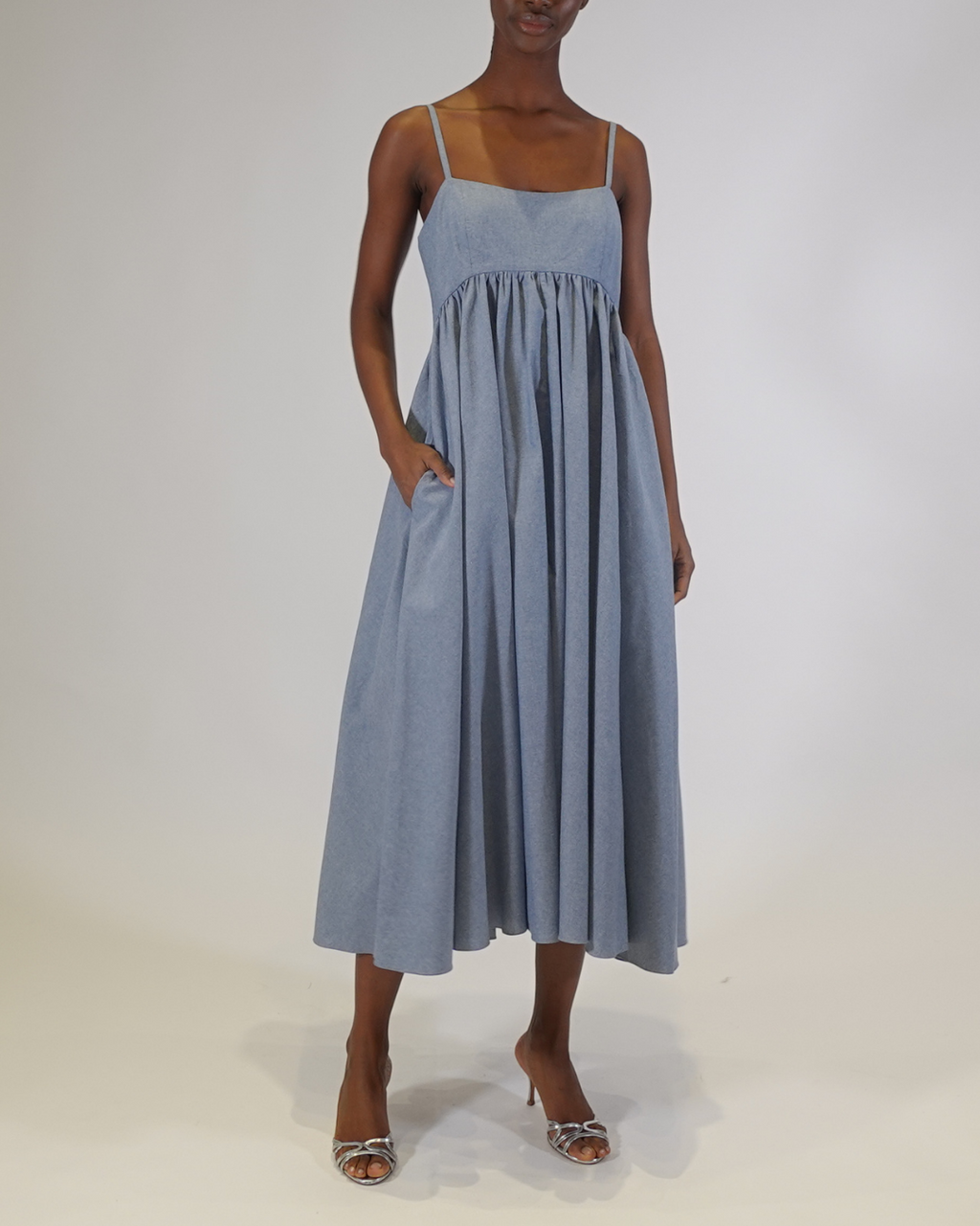 Rachel Chambray Midi Dress