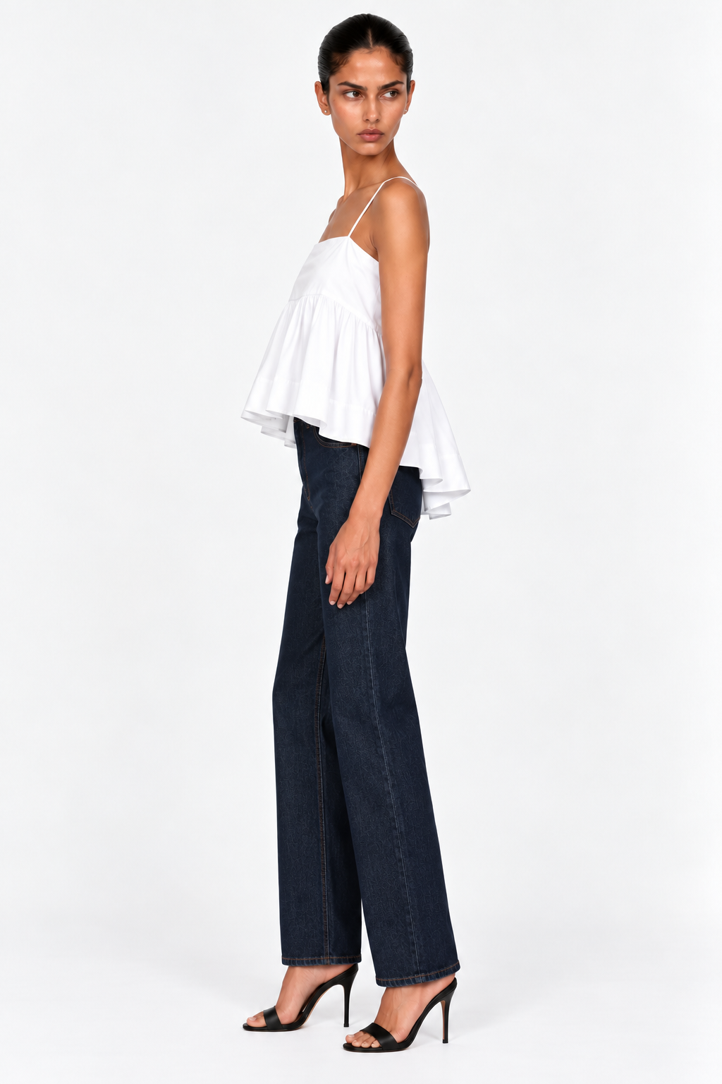 Rachel White Taffeta Top