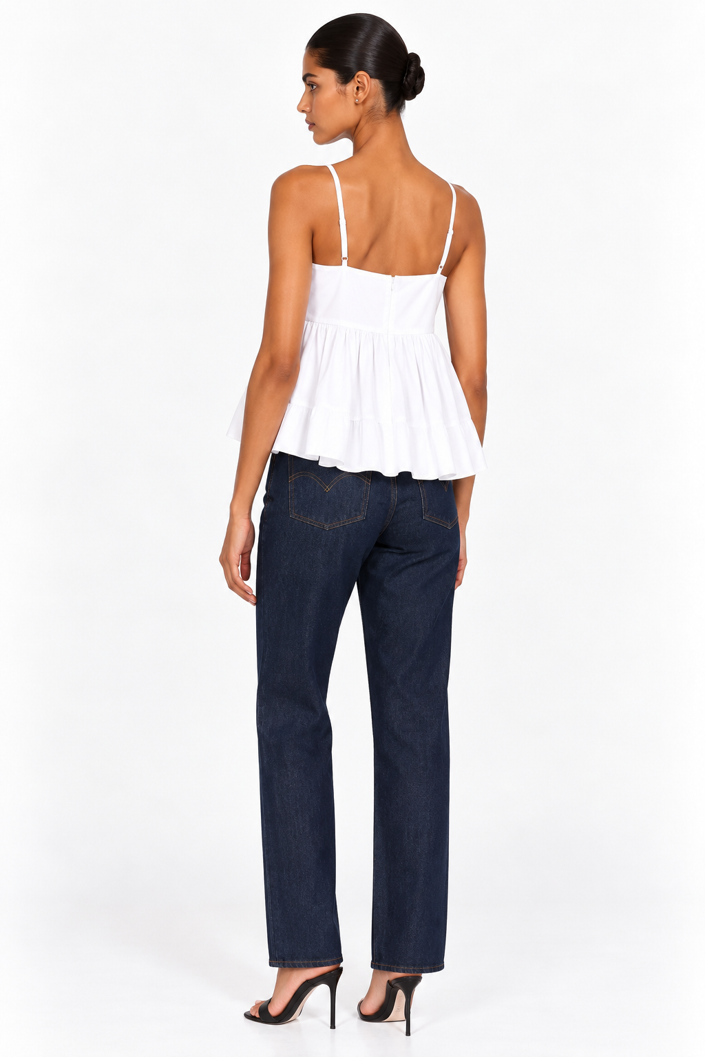 Rachel White Taffeta Top