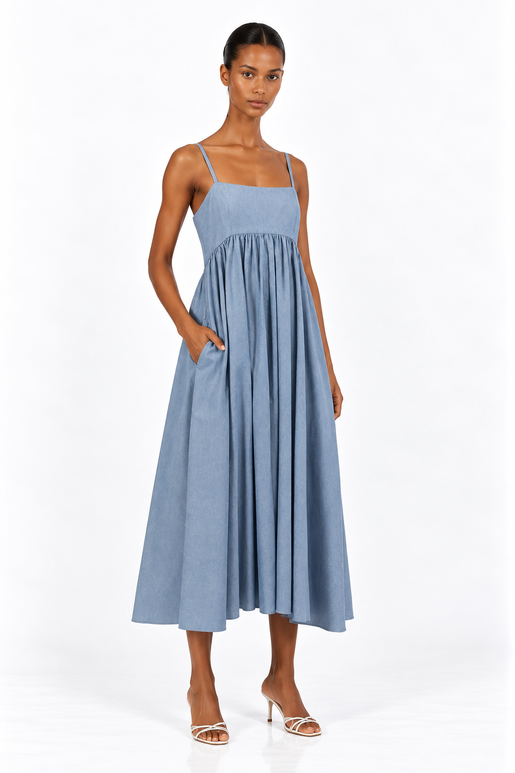 Rachel Chambray Midi Dress