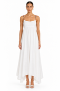 Rachel Cotton Voile / Embellished Straps Midi Dress