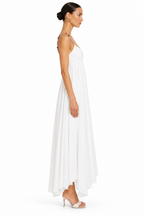 Rachel Cotton Voile / Embellished Straps Midi Dress
