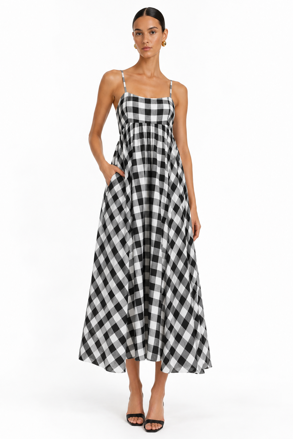 Rachel Gingham Midi Dress
