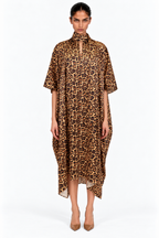 Raini Printed Satin Midi Dress