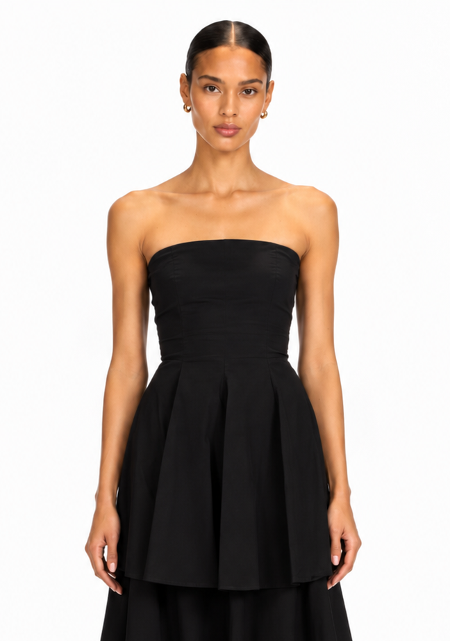 Sable Poplin Mini Dress