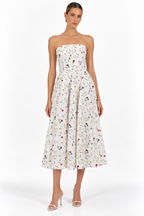 Sable Printed Poplin Midi Dress