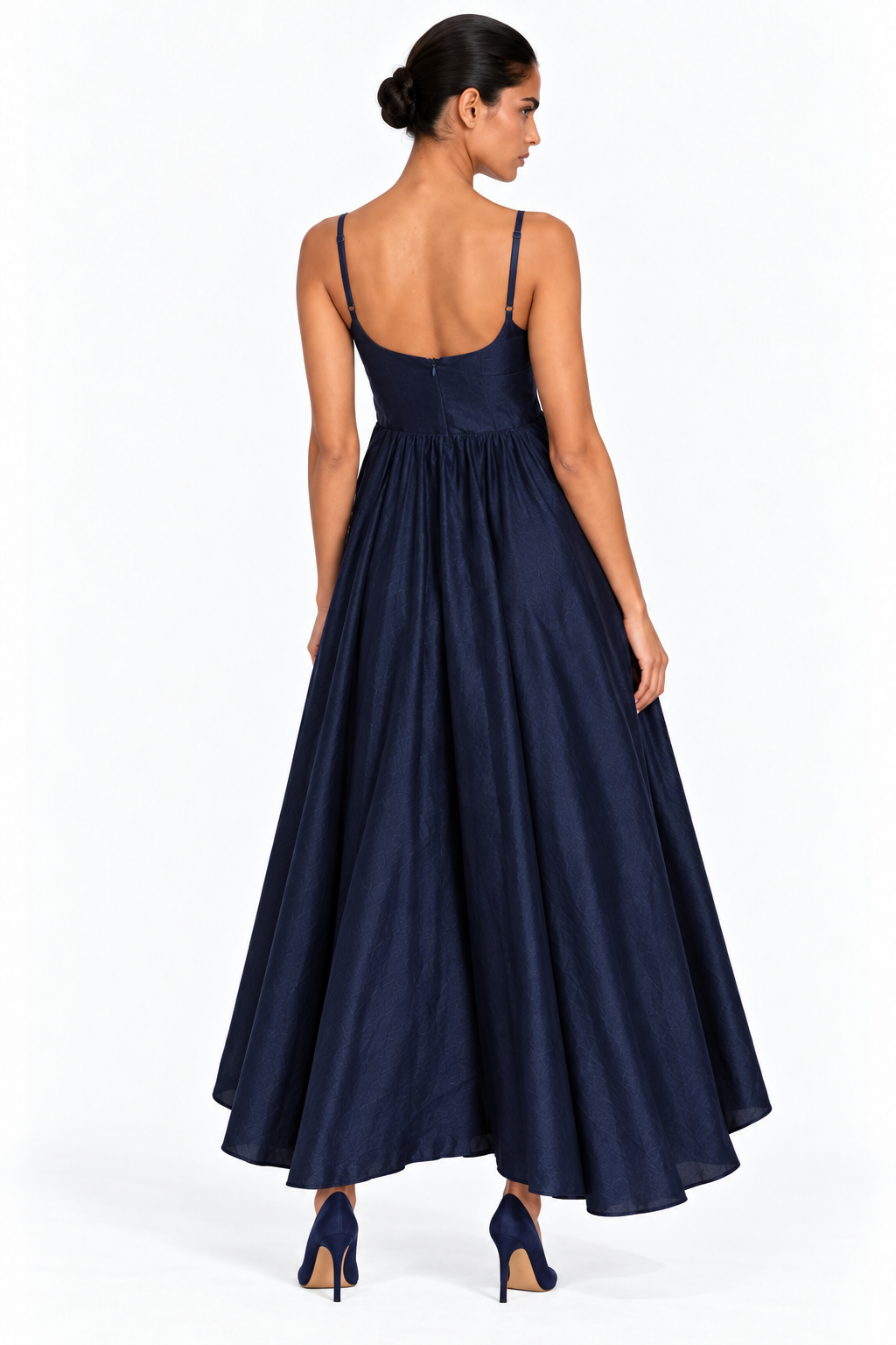 Rachel Raw Silk Midi Dress