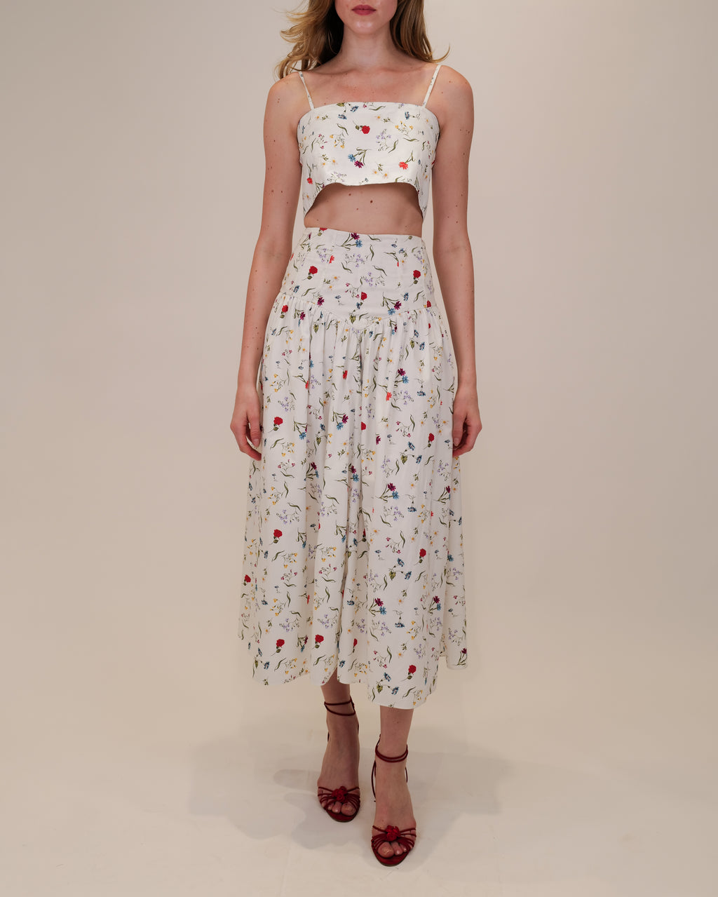 Noora Printed Poplin Skirt