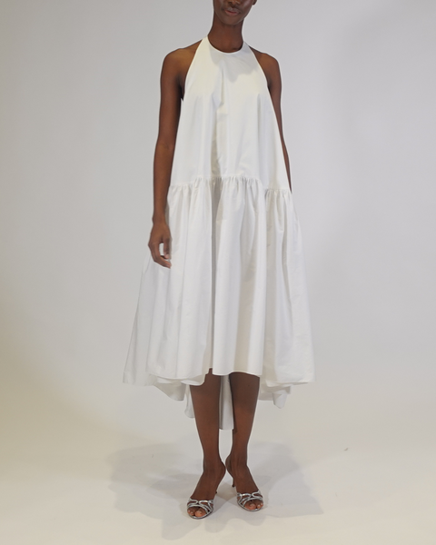 knee length dresses for ladies Winston Poplin Midi Dress White / Xs