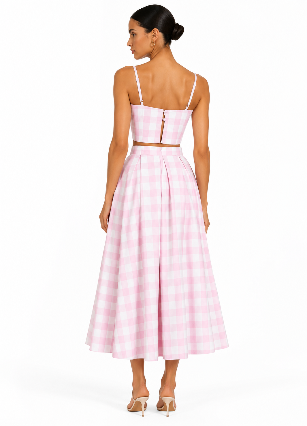 Sheridan Gingham Midi Skirt