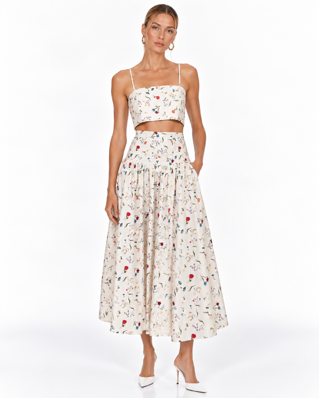 Walton Printed Poplin Top